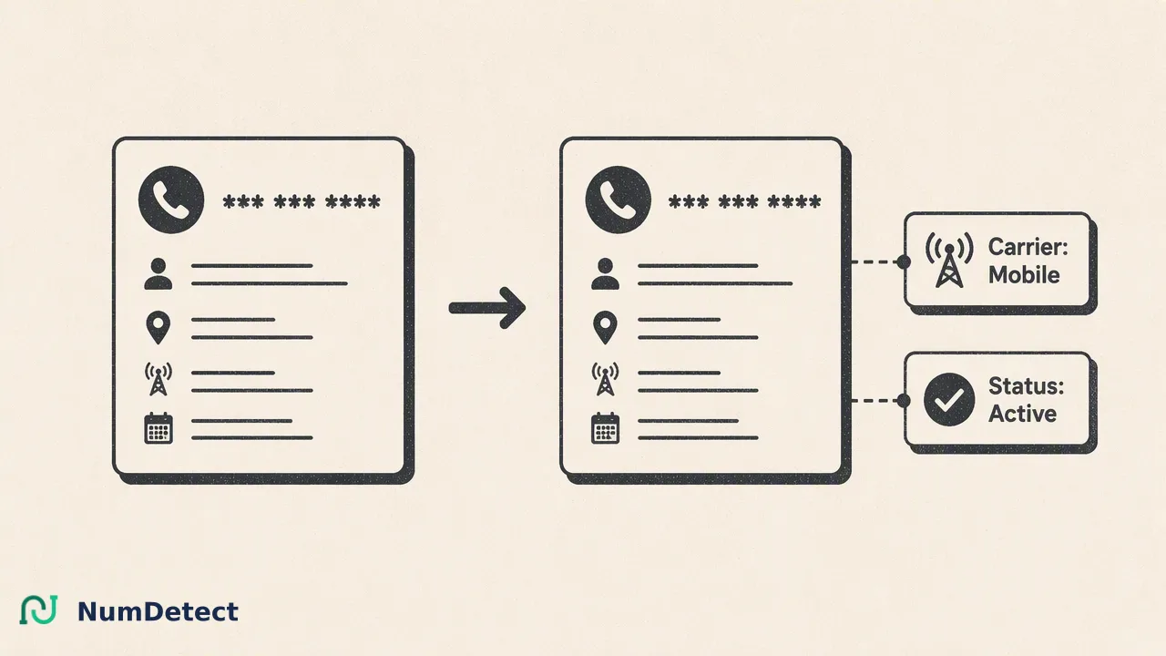 NumDetect workflow illustration for Orchestrating Identity: Integrating Phone Verification into AI Agent Workflows
