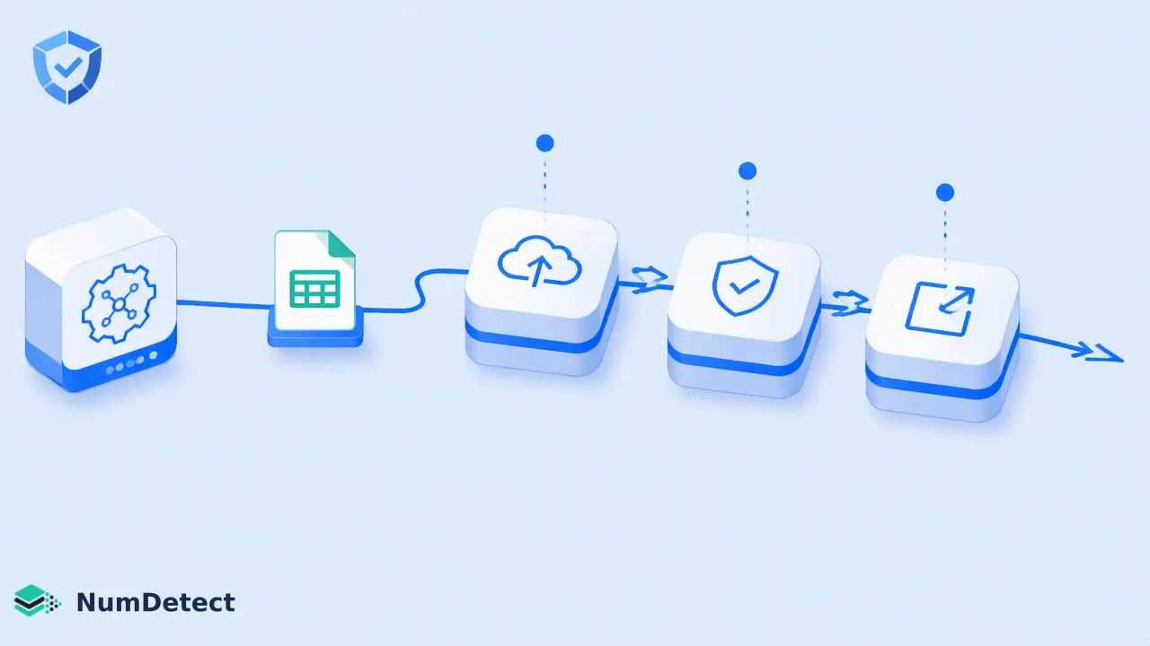 NumDetect workflow illustration for Optimizing OTP Workflows: The Role of Bulk Phone Number Validation